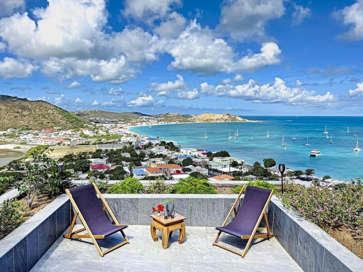 Blue Room In A Shared Villa Diamant With Communal Pool And Sea View Grand Case Εξωτερικό φωτογραφία