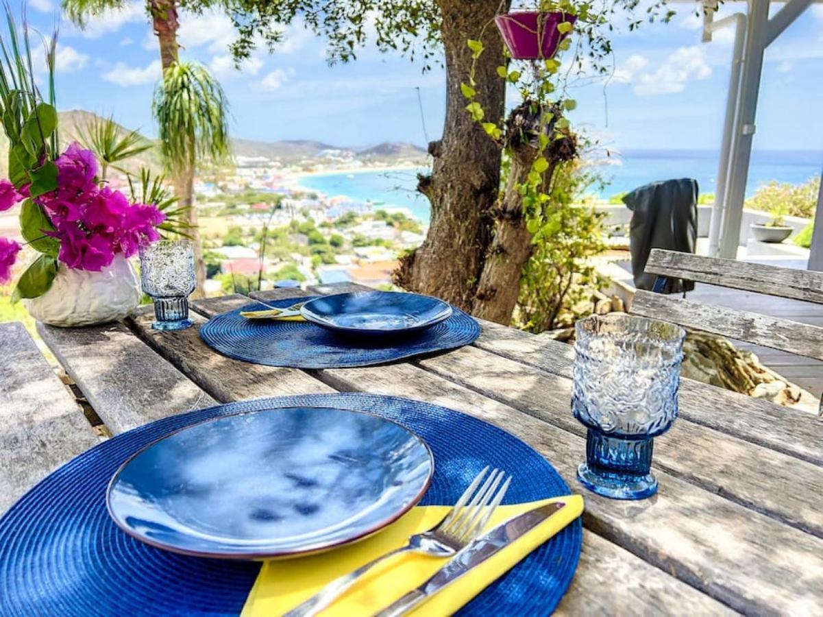 Blue Room In A Shared Villa Diamant With Communal Pool And Sea View Grand Case Εξωτερικό φωτογραφία